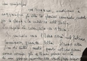 lettera di Giordano Cavestro